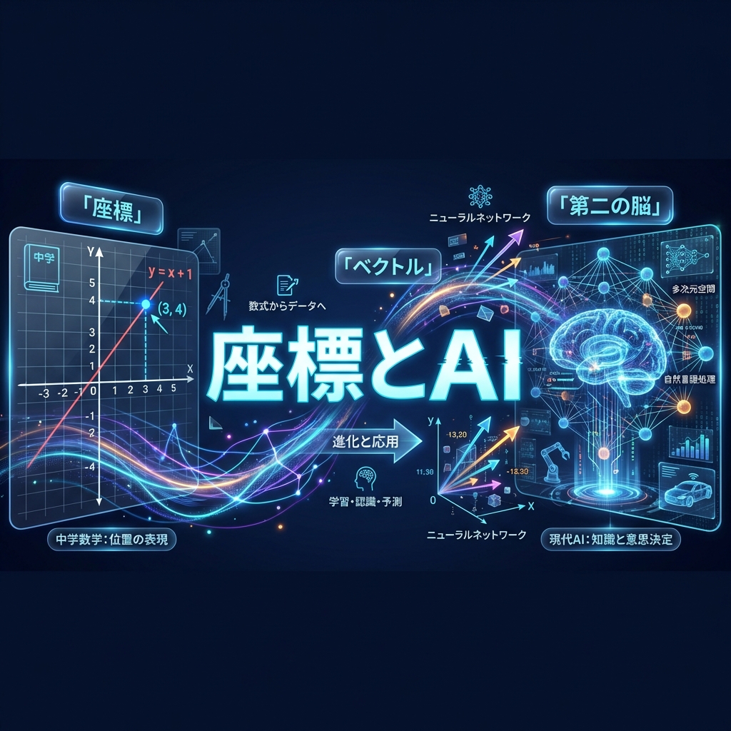 「先生、なんで座標なんて勉強するの？」：自分専用の最強AIを作るために必要なこと
